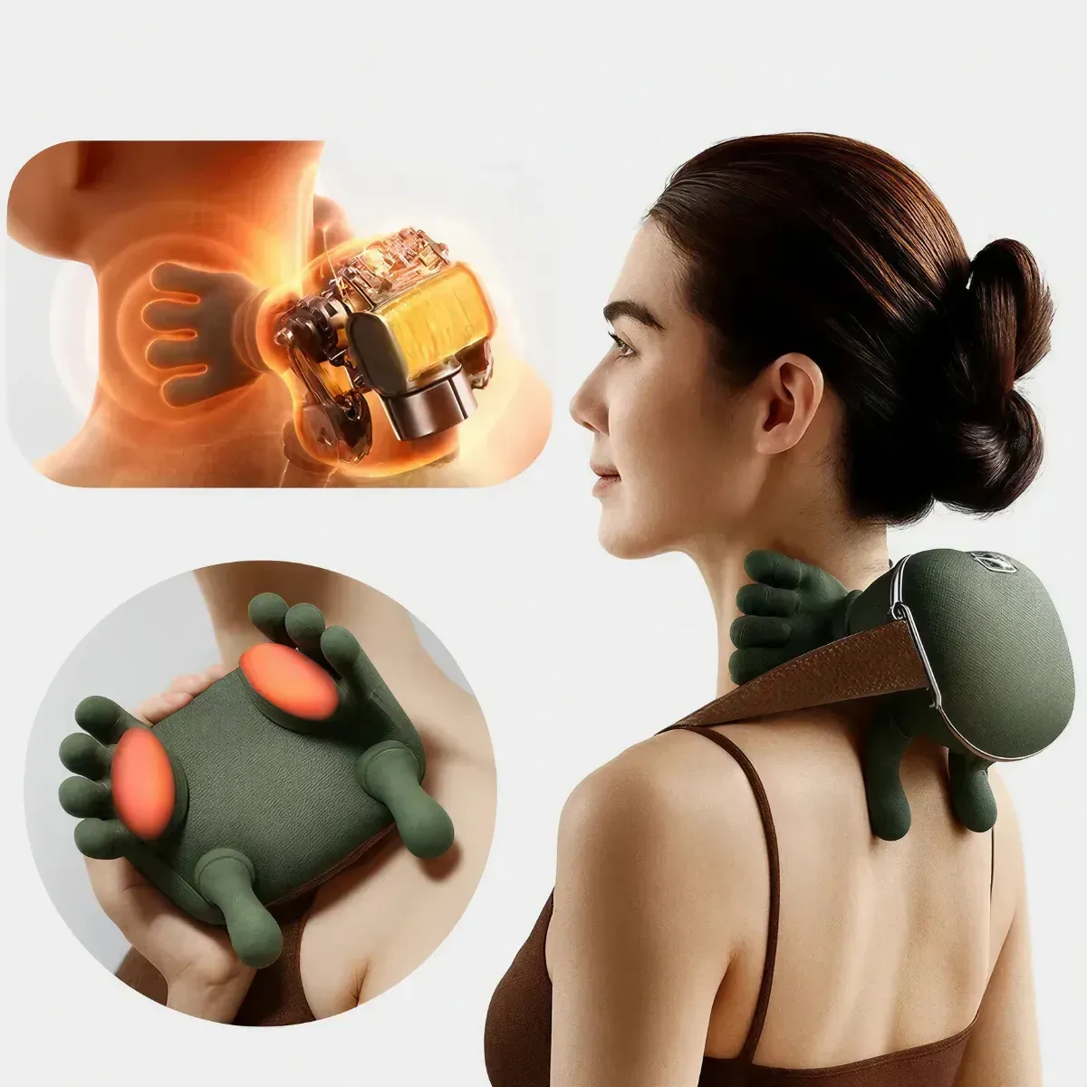 Massageador no pescoço e ombros